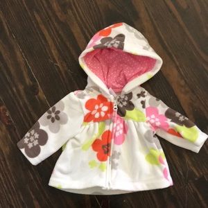 Carters Newborn Fleece floral Hoodie